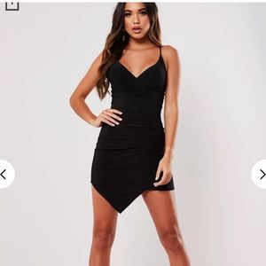 Missguided Black Slinky Strappy Cami Mini dress